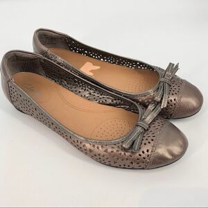 CLARKS‎ Bendables Metallic Laser Cut Bow Flats